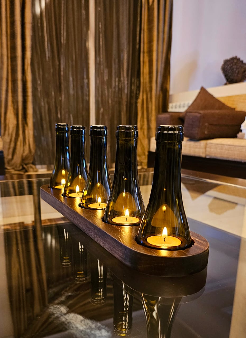 Tealight Holder - 5 Candles with Engraving