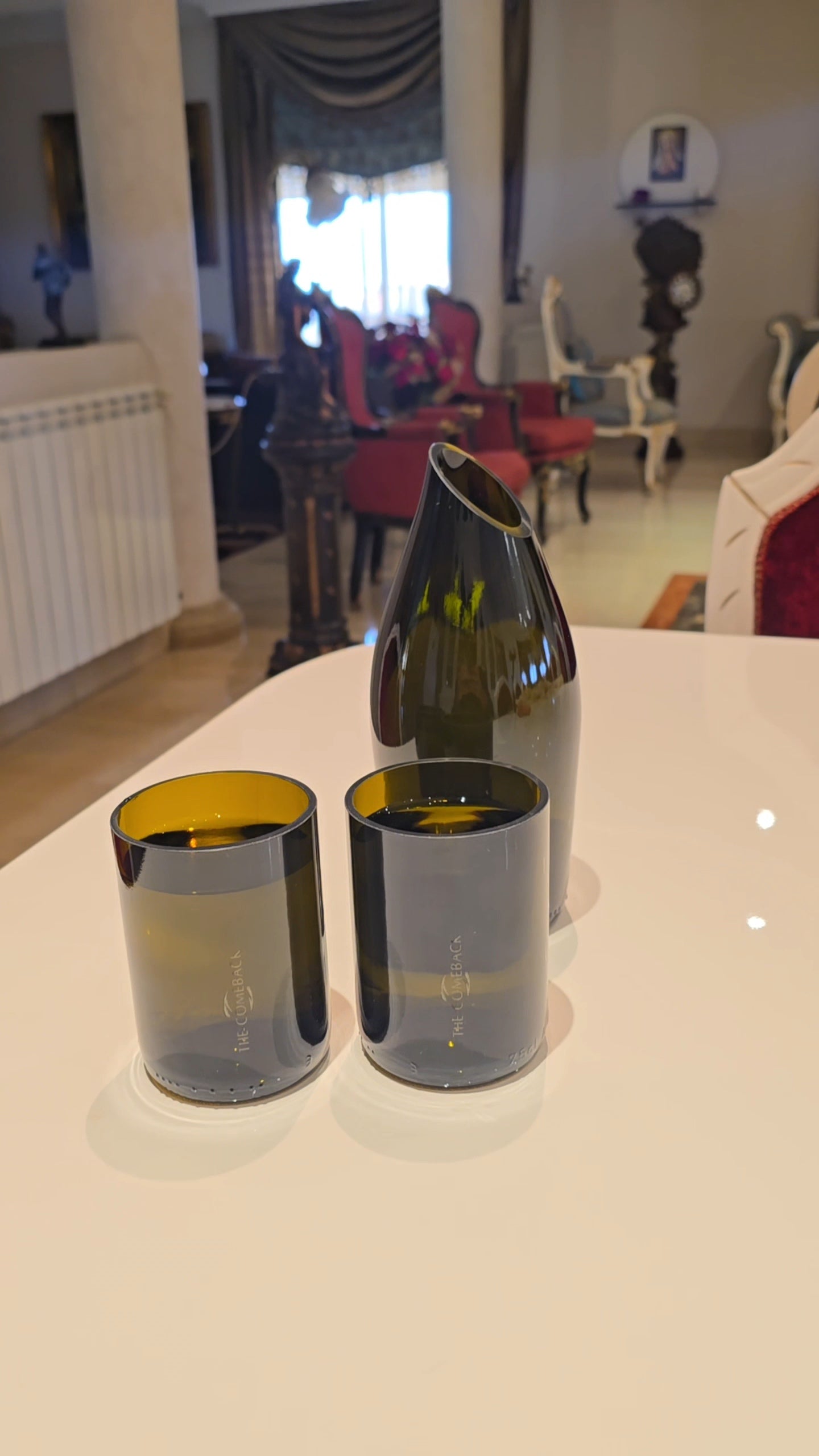 Prosecco Set (Carafe + 2 Glasses + Coasters)
