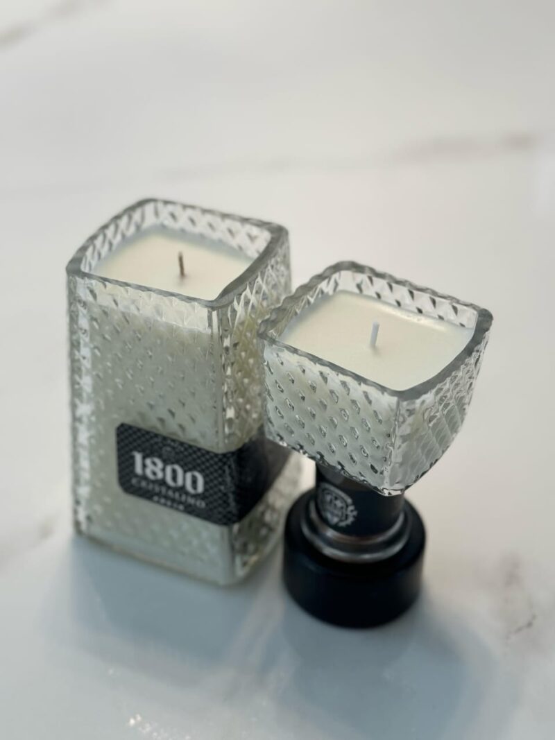 1800 tequila bottle candle